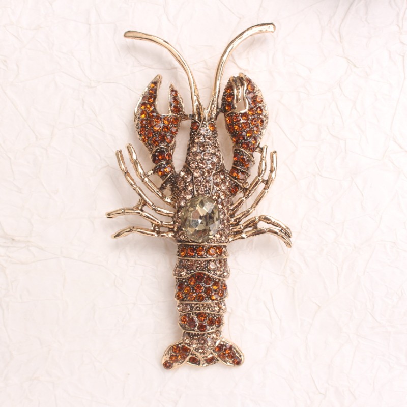 Stylish Unisex Colorful Lobster Brooch: Delicate Jewelry Accessory, Nice Gift