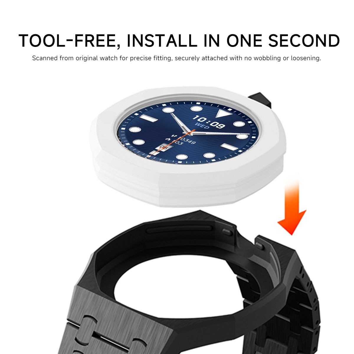Bioceramics Band Case For Swatch x AP Royal Pop Integrated Link Bracelet Mod Kit