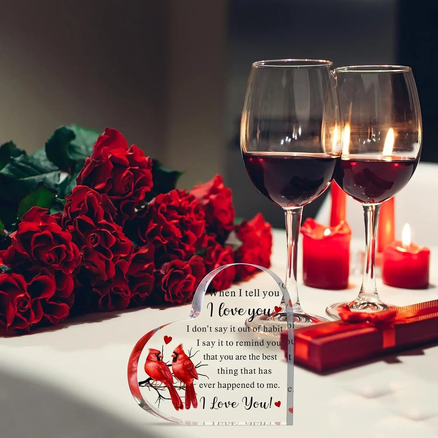 Valentines Gifts for Her 1pc To My Love Acrylic Gift for Her Romantic Boyfriend