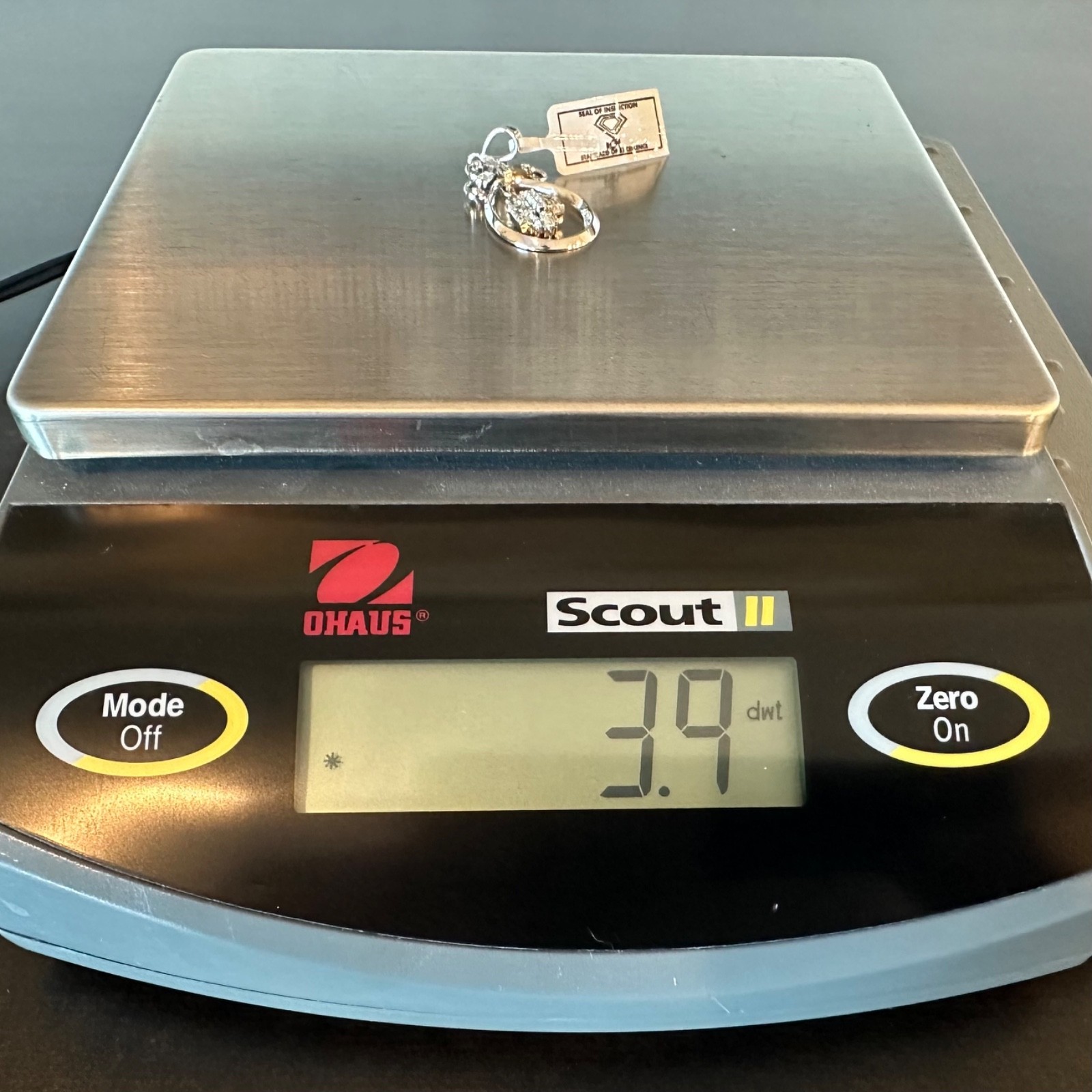 1.00 est tcw Natural Diamond & Platinum Pendant IGI Report # 20J2282026