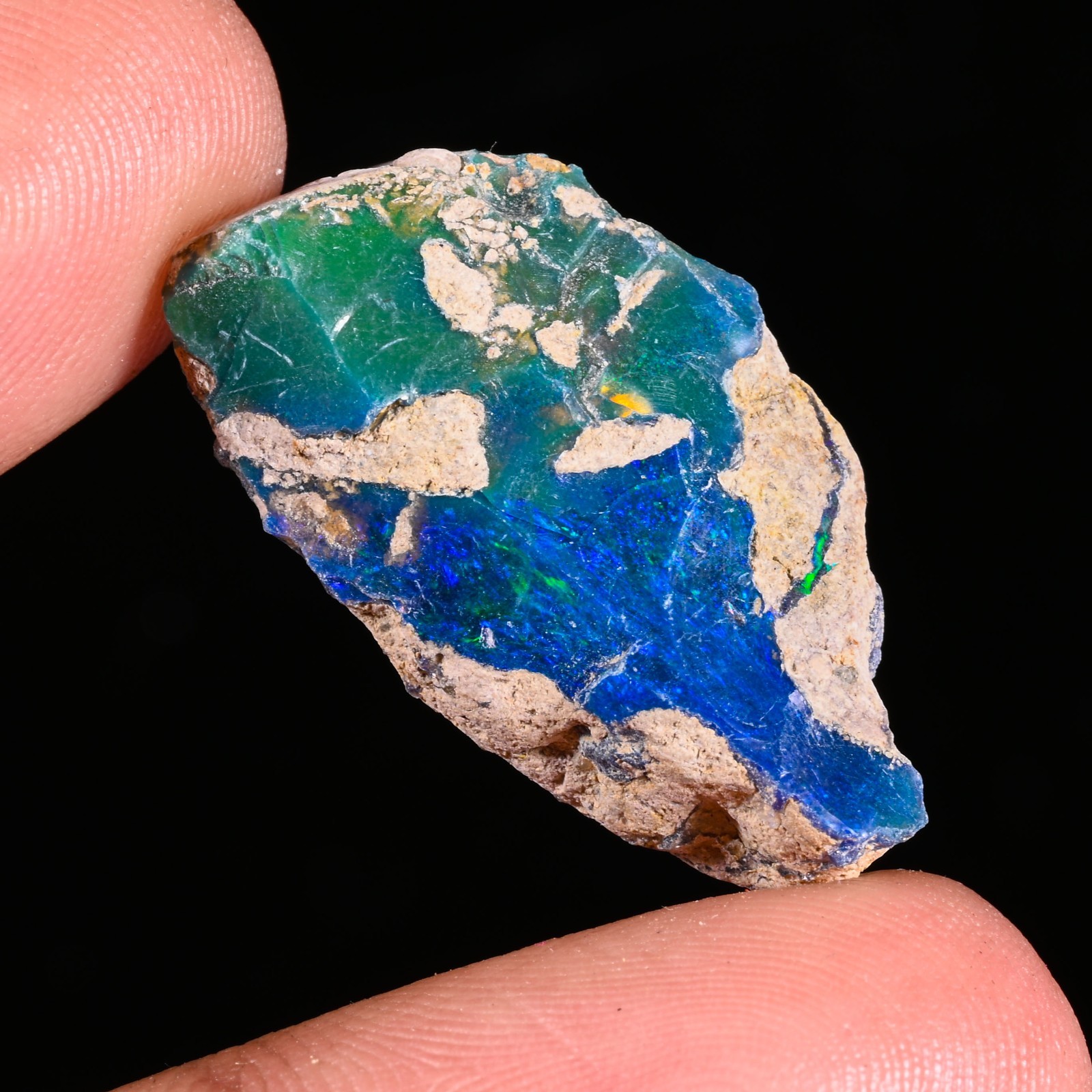 14.85 Ct Natural Ethiopian Opal Rough Welo Fire Raw Loose Gemstone