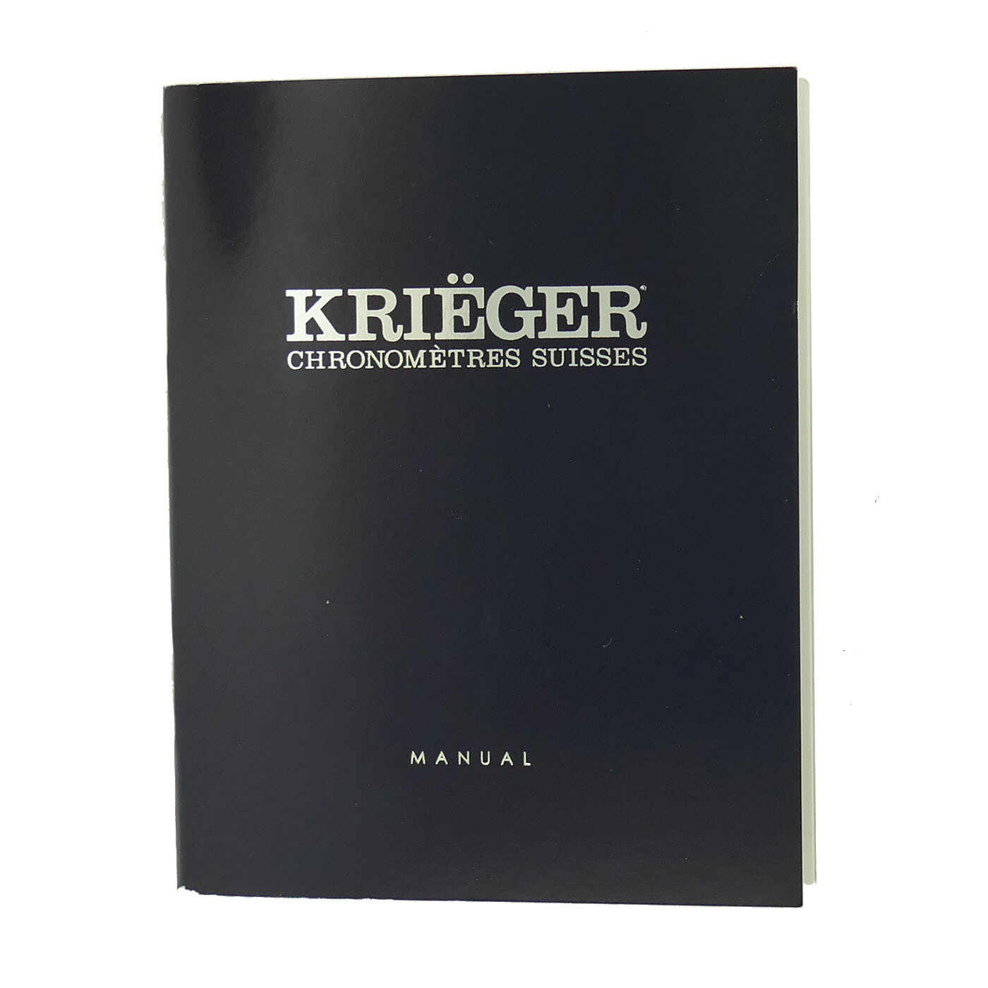 KRIEGER CHRONOMETRES SUISSES WATCH INSTRUCTION MANUAL BOOKLET