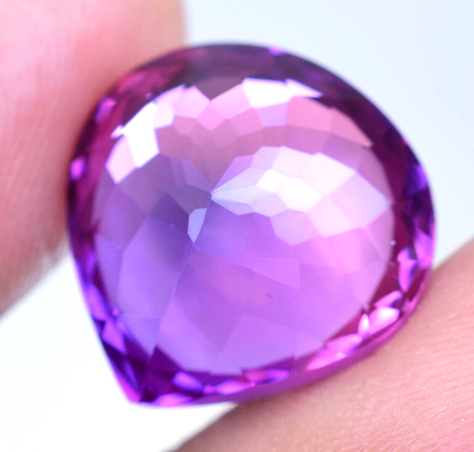 Natural Boysenberry Sapphire 16.60 Ct Pear Certified Flawless Loose Gemstone