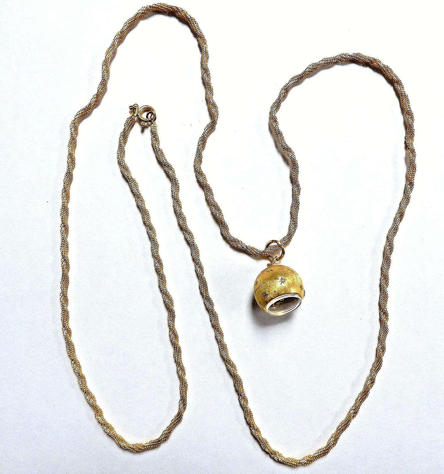 Bucherer Rare, 18K Solid Yellow Gold Pendant Watch Plus 34 Inch 18K Chain