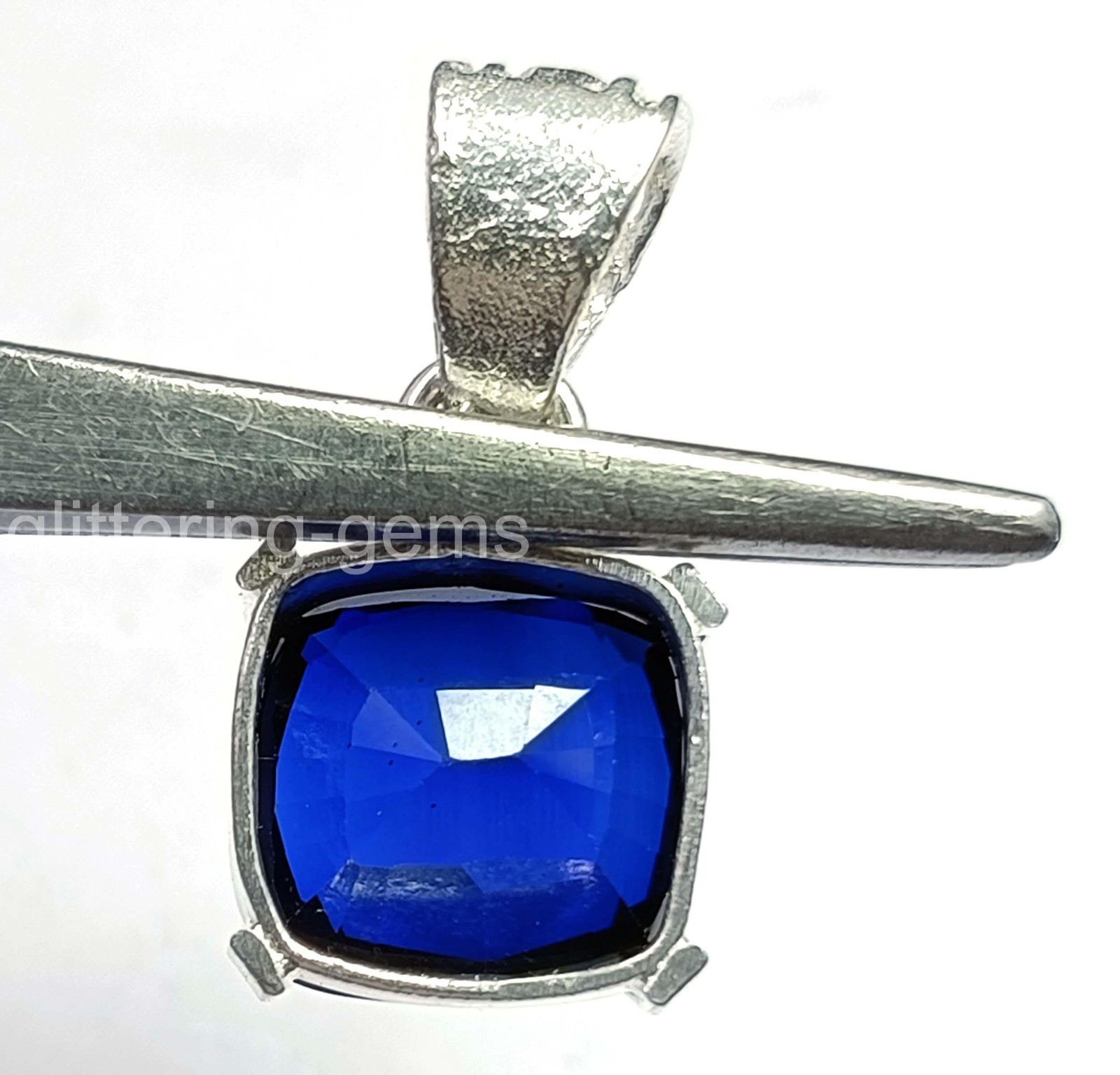 IGL Certified 26.0 Ct Natural Sapphire 925 Silver Pendant Loose Gemstone 5JOV