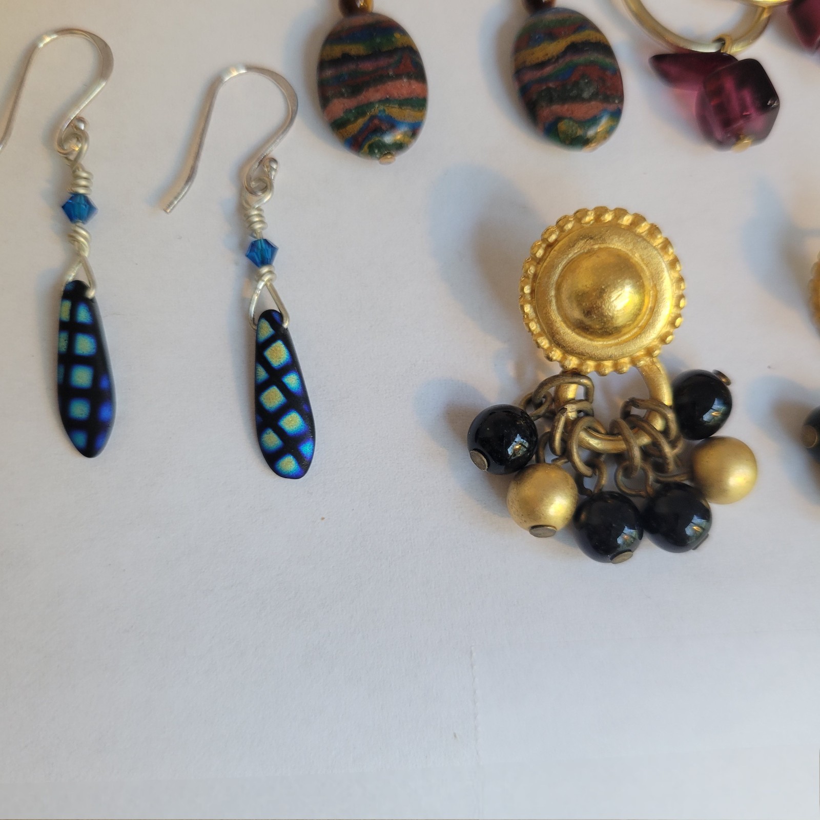 Vintage To Now Earrings Fashion Jewelry Lot Of 7 Pairs Beaded Dangle Drop Boho