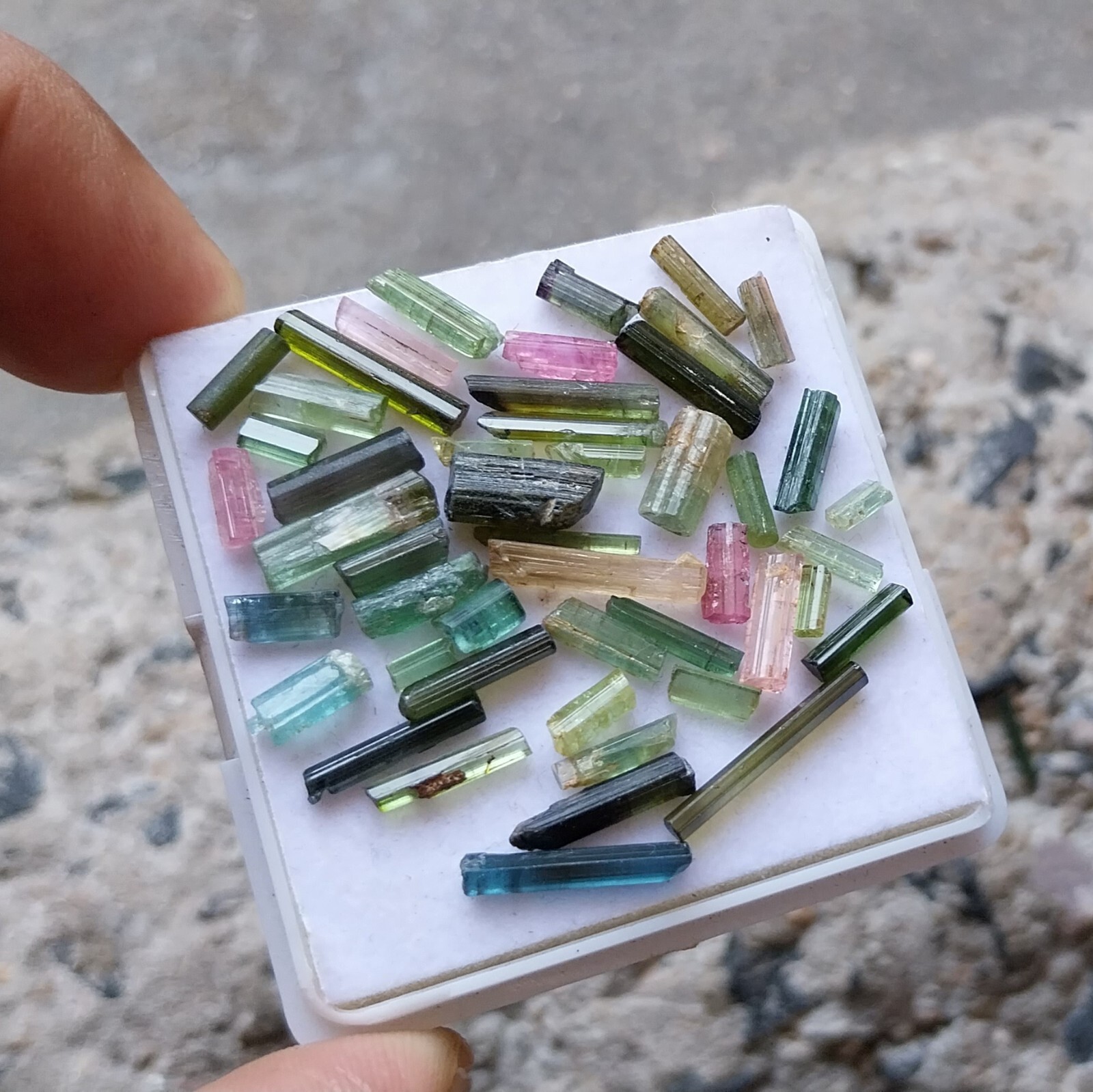 29.9 Carat Natural Multi Tourmaline Stick /Pencil 50 Piece Lot 4.5 to 17 MM