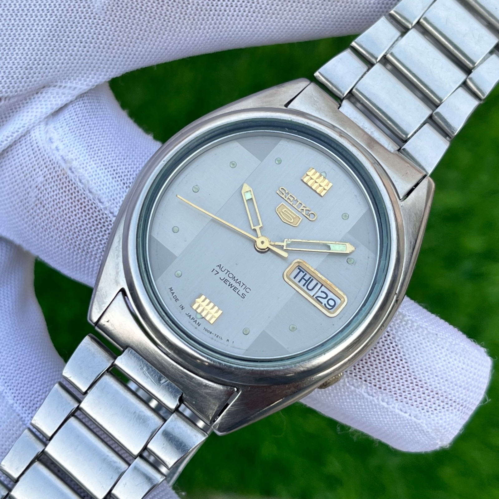 Vintage Seiko 5 Automatic Dress Formal Japan Made Men’s Watch 7009-821J