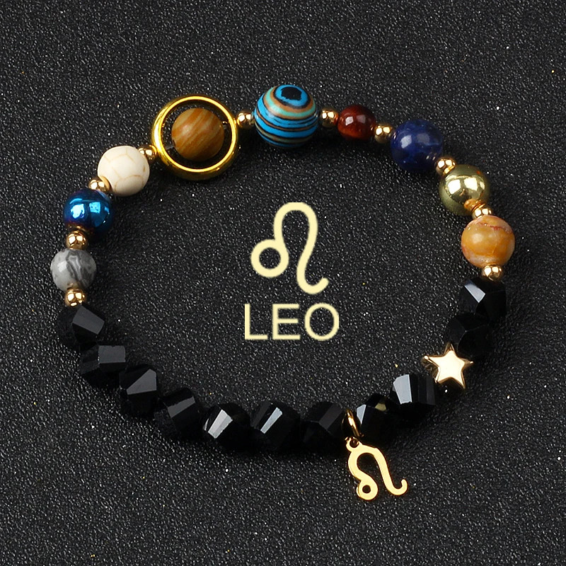 Women Stone Beaded Bracelet Round Layered Mixed Tone Adjustable Strand Jewelry