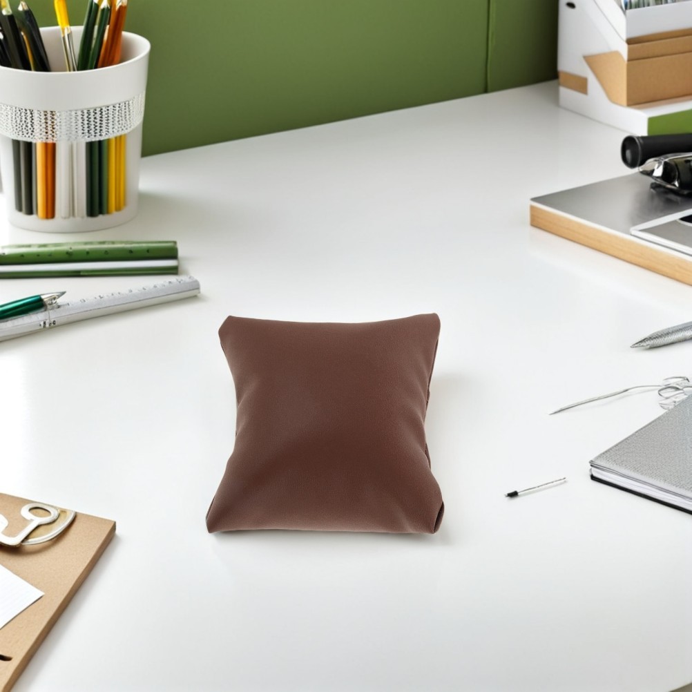 10Pcs Durable Brown PU Watch Pillow Cushions Soft Jewelry Storage Display