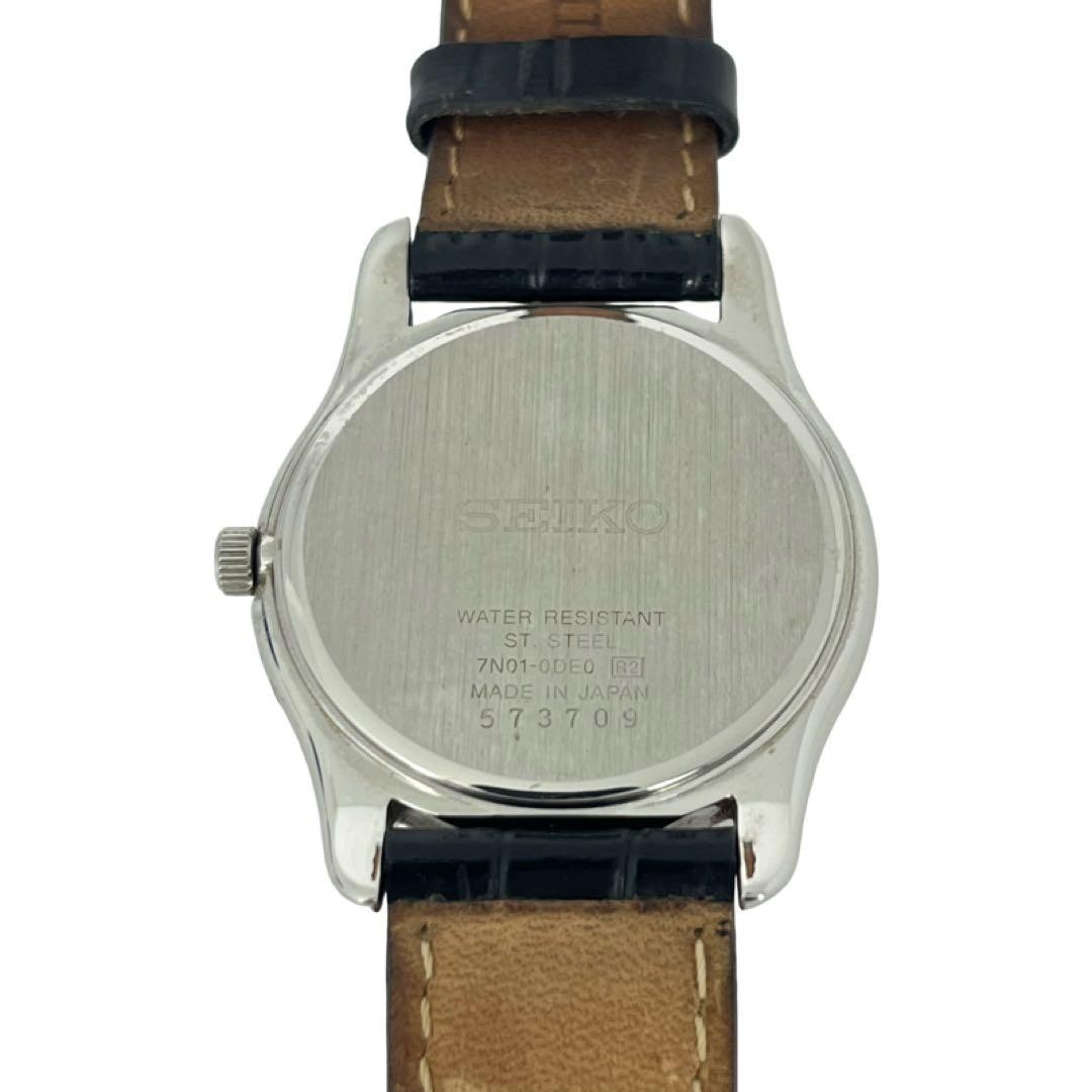 [Original strap, working condition] SEIKO 7N01-0DE0 Roman numeral dial