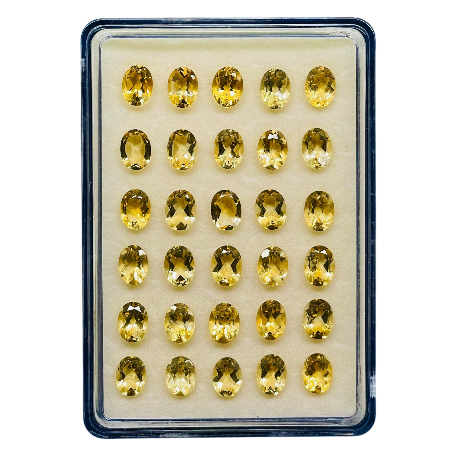 VVS 30 Pcs Natural Brazilian Citrine 8x6mm Oval Cut Loose Untreated Gemstones