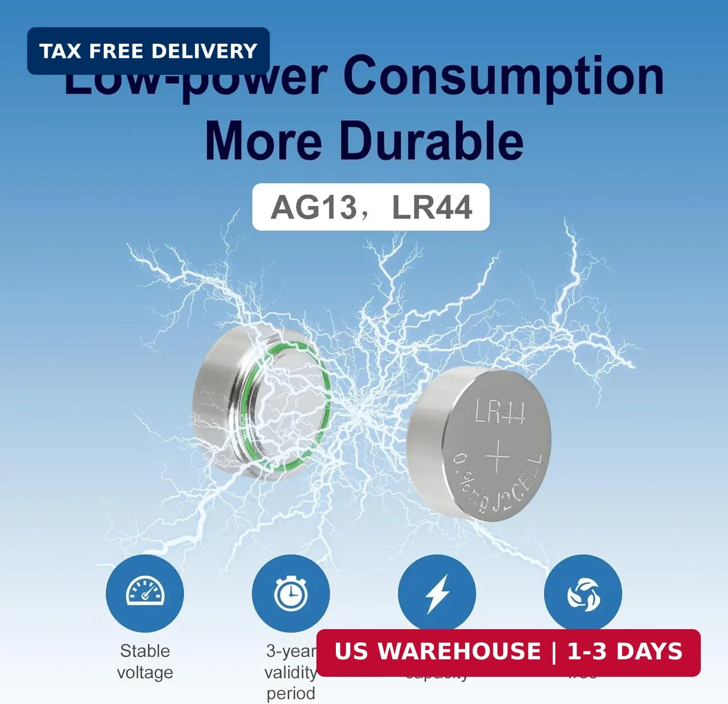 25x LR44 AG13 A76 357 303 Button Cell Battery for Watch Calculator Toys 1.5V
