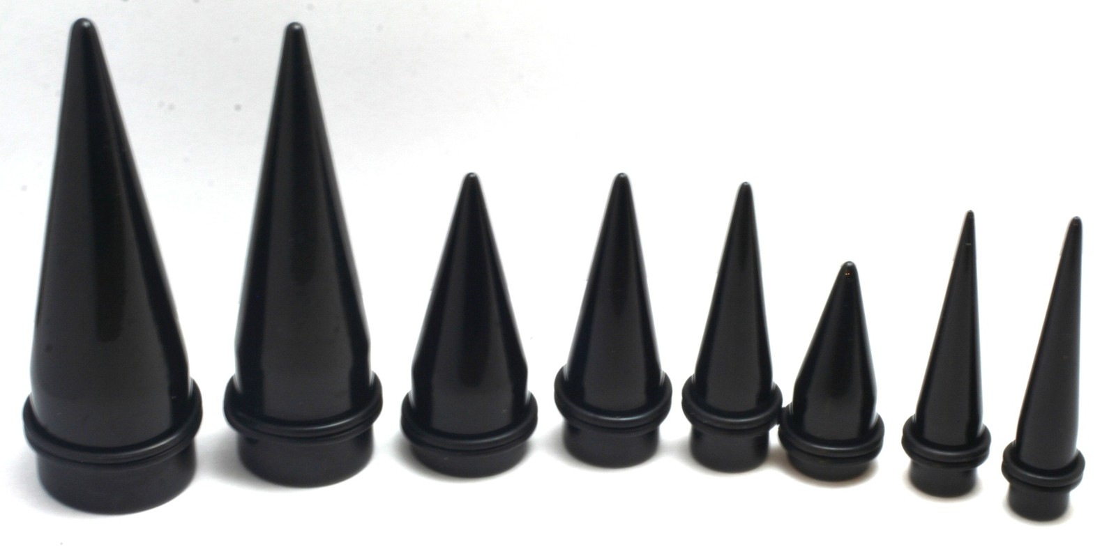 5/8 3/4 7/8 1″ Black Tapers ear stretching gauges expanders 16mm 19mm 22mm 25mm