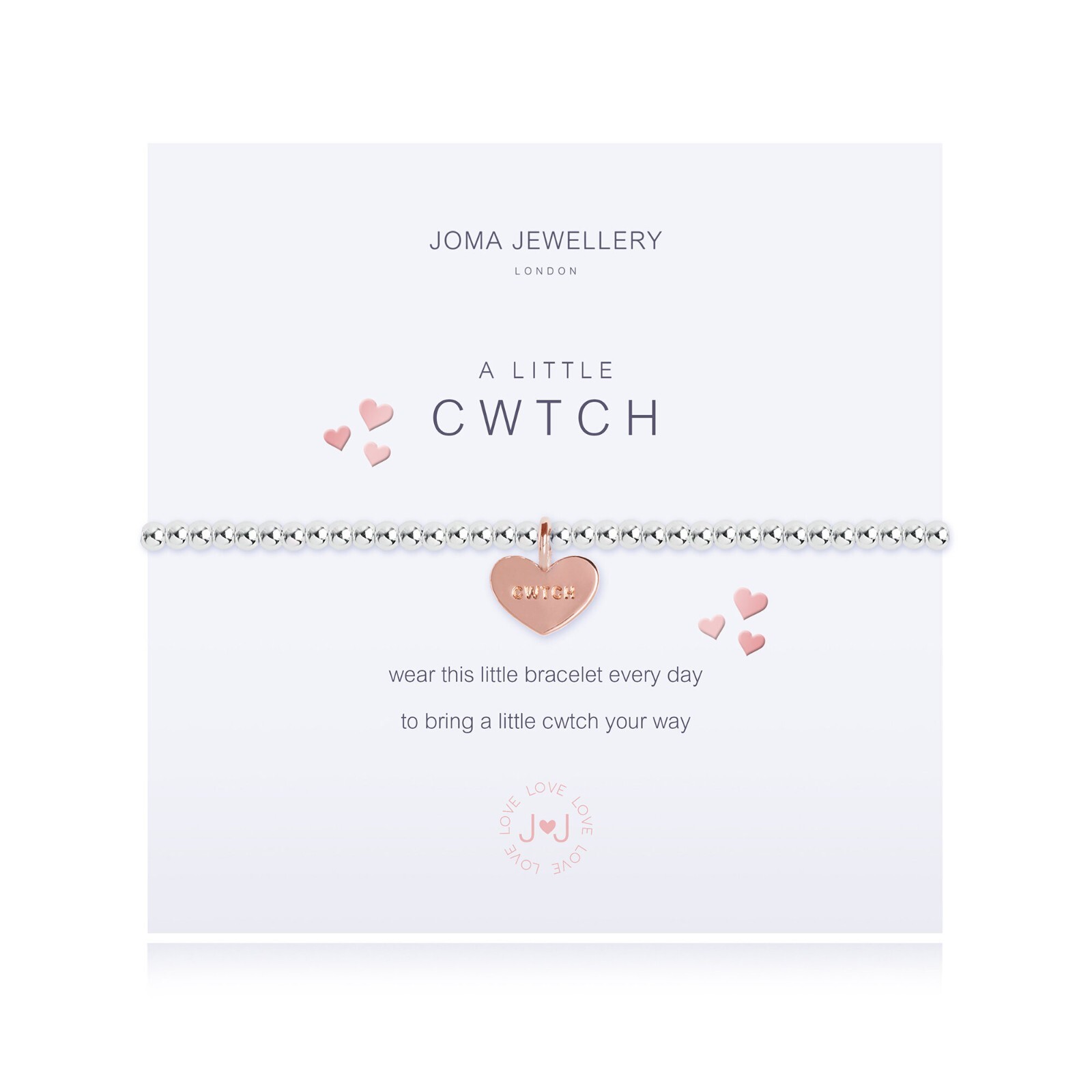 Joma Jewellery Silver Plated Beaded Bracelet A Little CWTCH + Gift Bag
