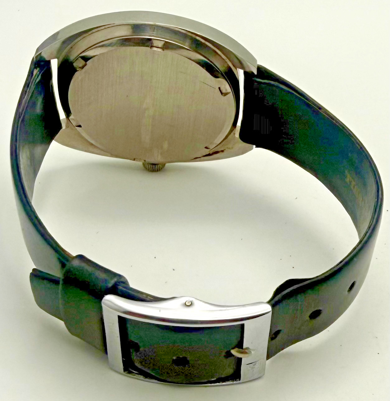 Vintage 1970s Tissot Seastar Swiss Hand Wind Men’s Watch OG Crown Strap & Buckle
