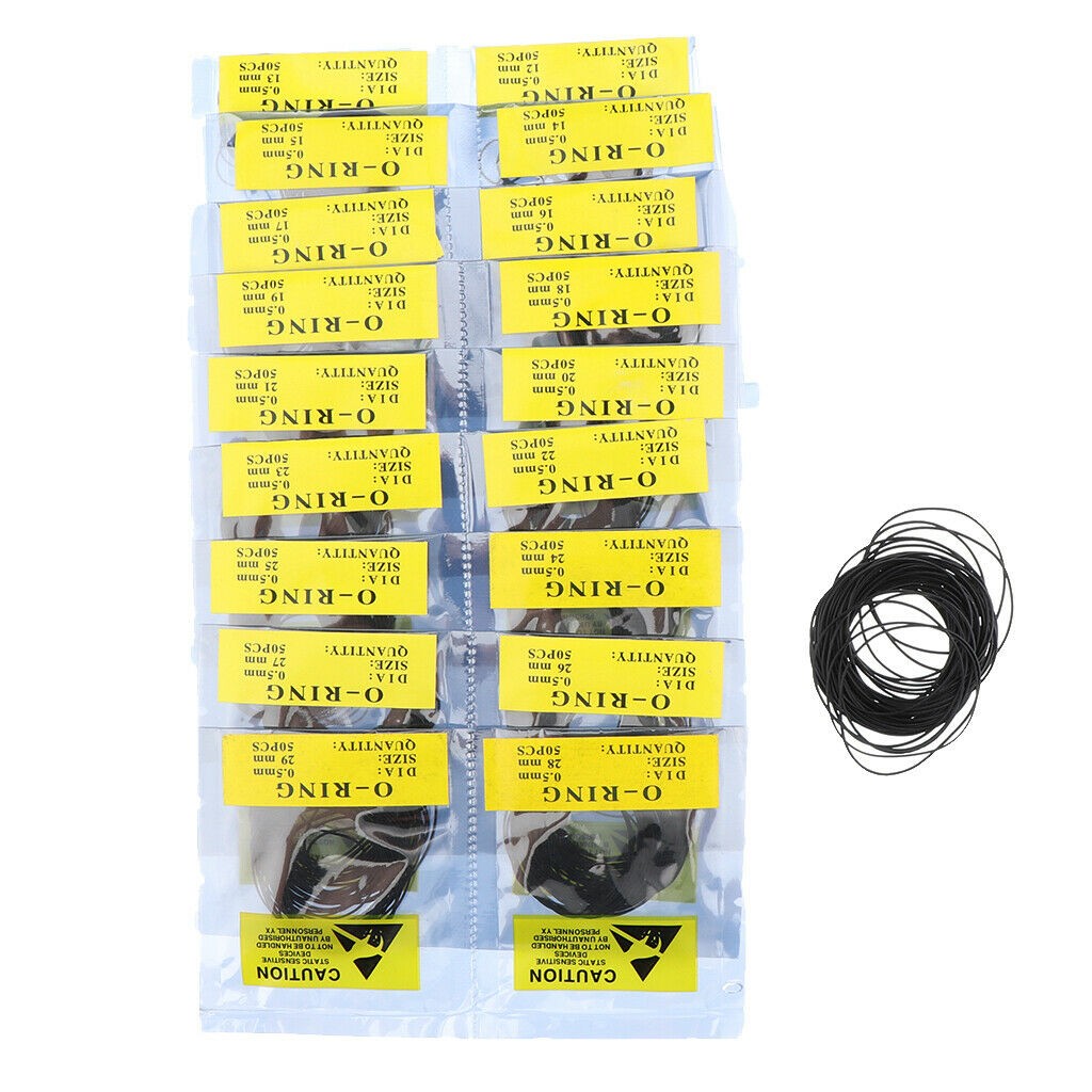 0.5/0.6/0.7mm Assorted Size Silicone Watch Seal O Ring Rubber Gasket 12mm-30mm
