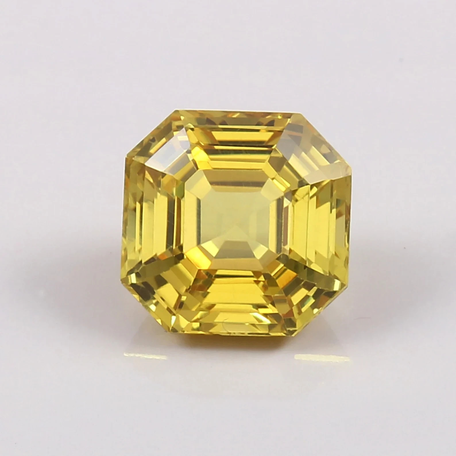 CERTIFIED 1.05 Ct Natural Yellow Diamond Asscher LOOSE VVS1/ 5.5 mm