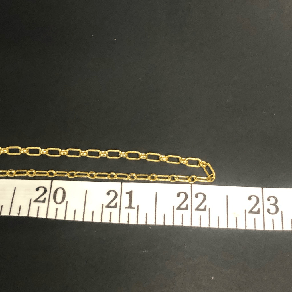 vintage gold tone chain 22.5 inch long layer barrel twist clasp chain links