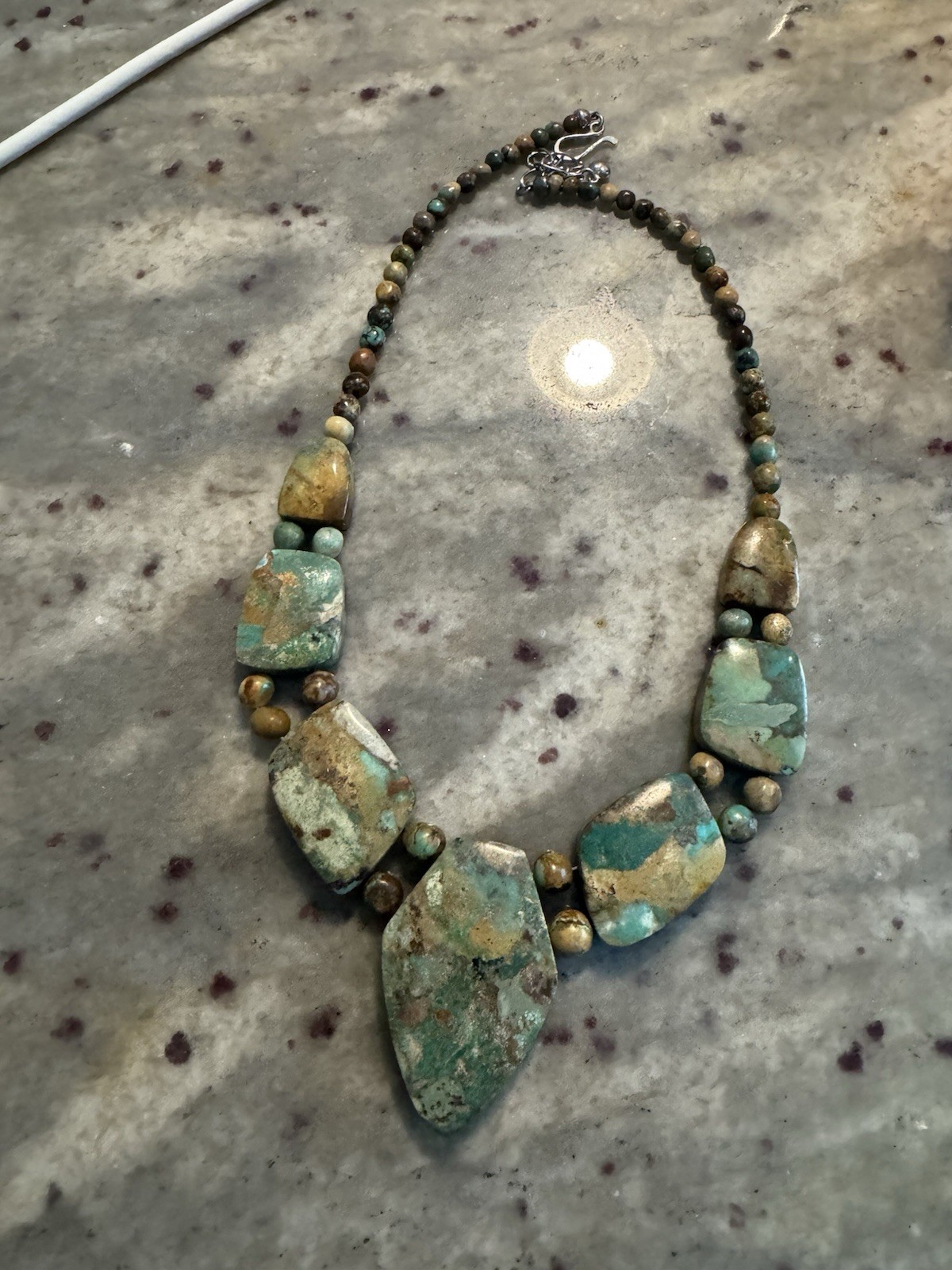 DTR Sterling Silver Lapis And Turquoise Reversible Necklace