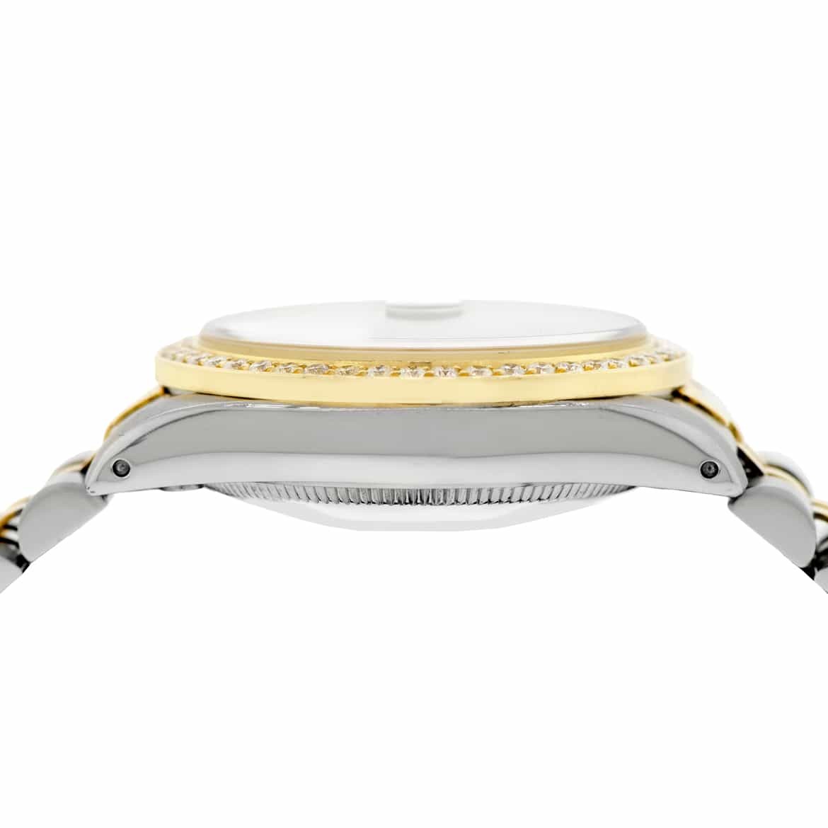 Rolex Datejust 2-Tone Gold/SS Champagne 31mm Womens Watch with Diamond Bezel
