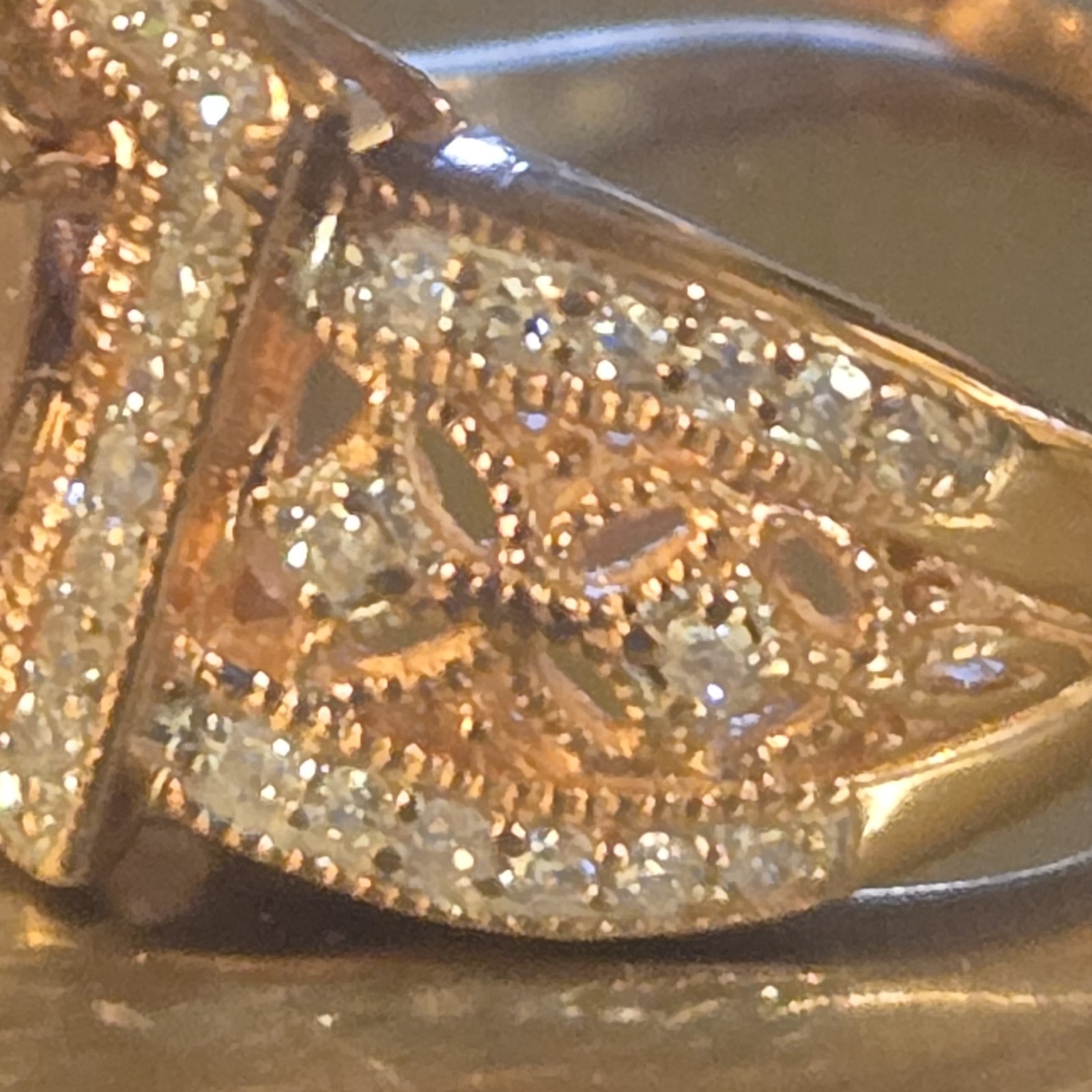 Stunning 10k Rose Gold Morganite Ring With Diamond Halo 3.2 Grams Size 7