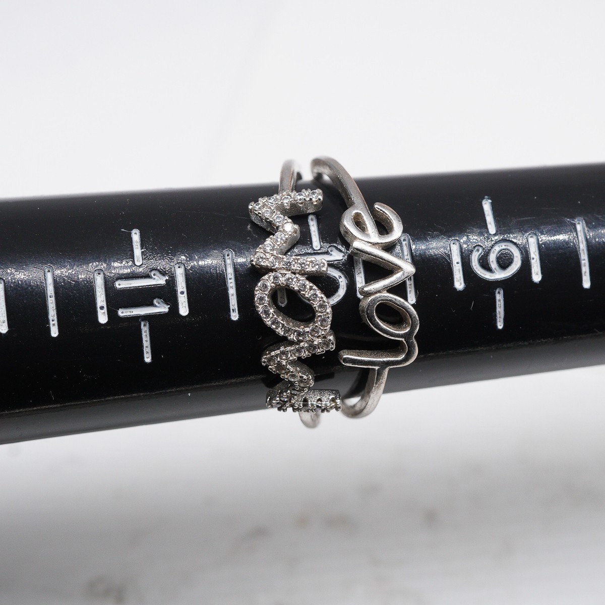 Mother’s Day Eternity Ring Sterling Silver 925 Love CZ Double Band SZ 10 | 3.29g
