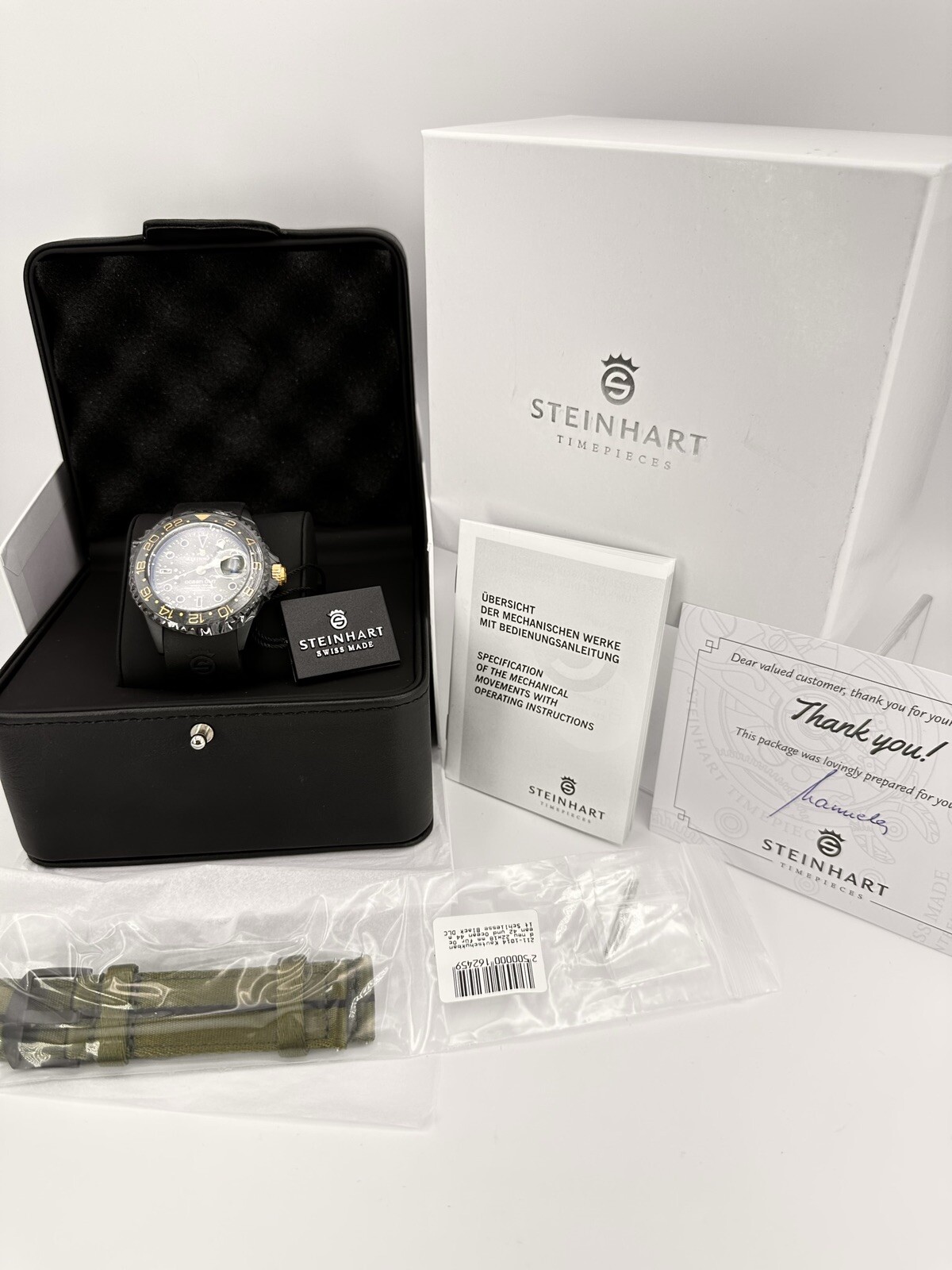 Steinhart Ocean One GMT Military Ceramic Bezel 300M 42MM Limited Edition 2xStrap