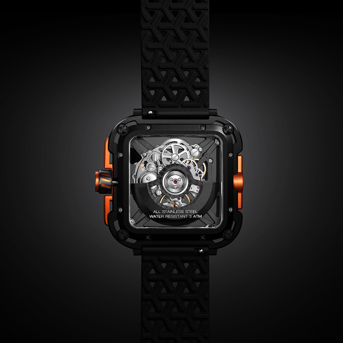 CIGA Design X Series Automatic Openworked Steel Square Black Men’s Watch