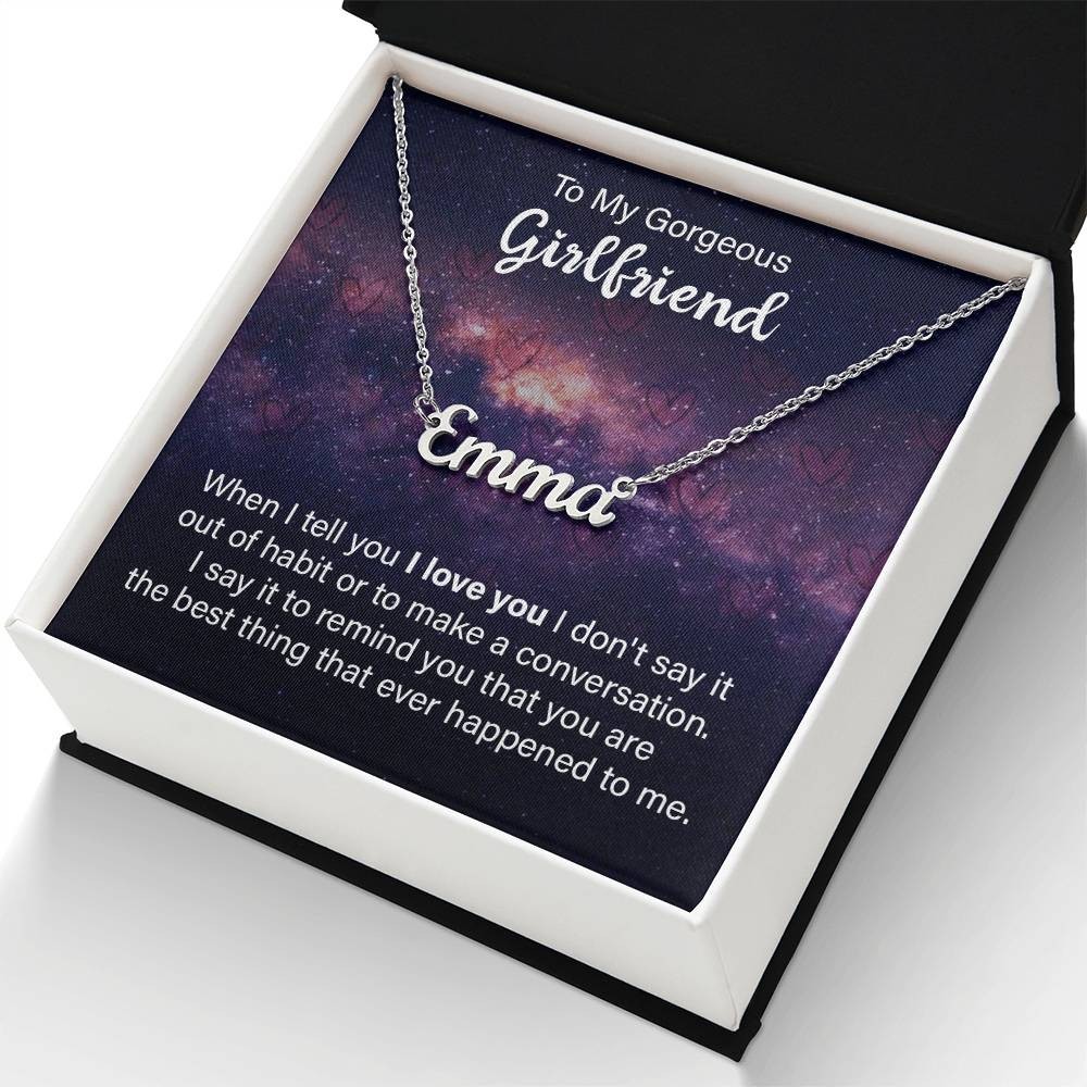 Personalized Name Necklace Gift for Girlfriend Romantic Custom Jewelry