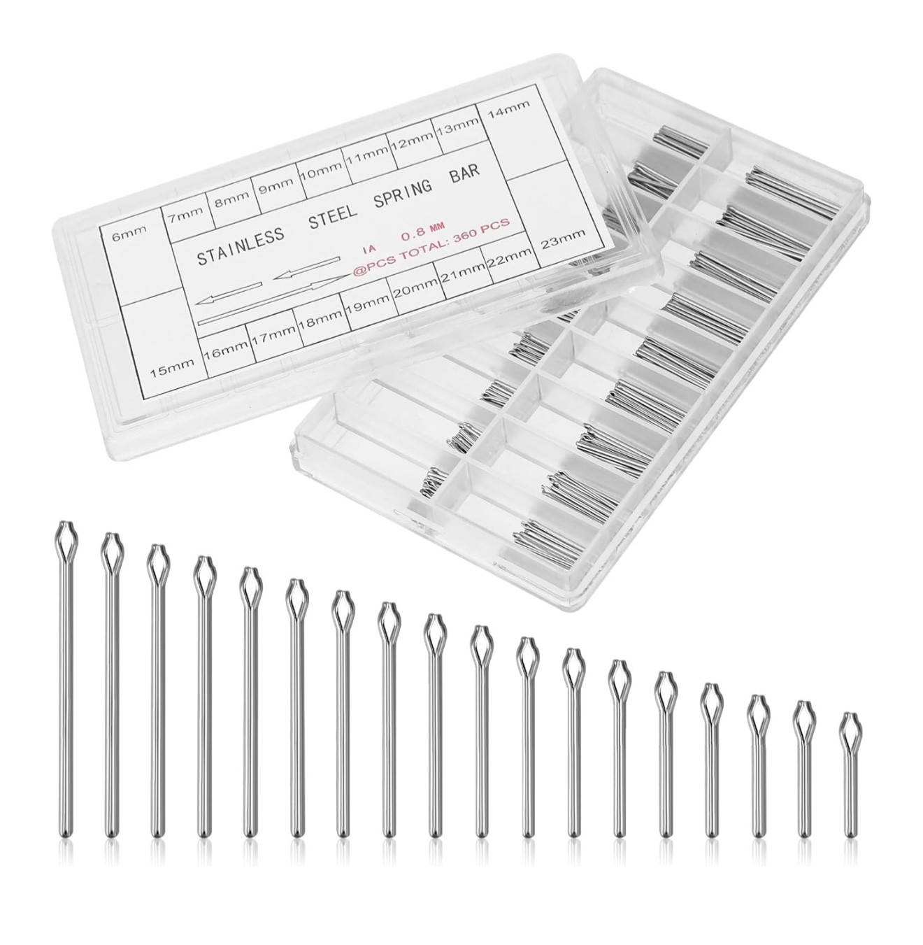 360PCS Stainless Steel Watch Bracelet Link Cotter Pins Bars Screw for Seiko Band