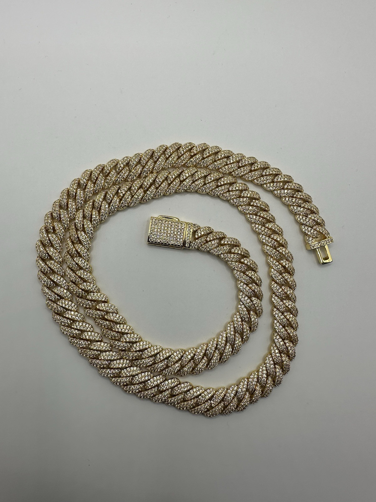 10mm 24” 110g 3AAA+ CZ Ice Hip Hop Miami Cuban Link Chain – 14k Gold Plated