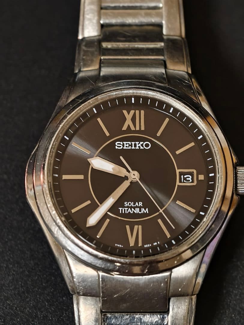 SEIKO SOLAR TITANIUM V145-0BA0 From Japan
