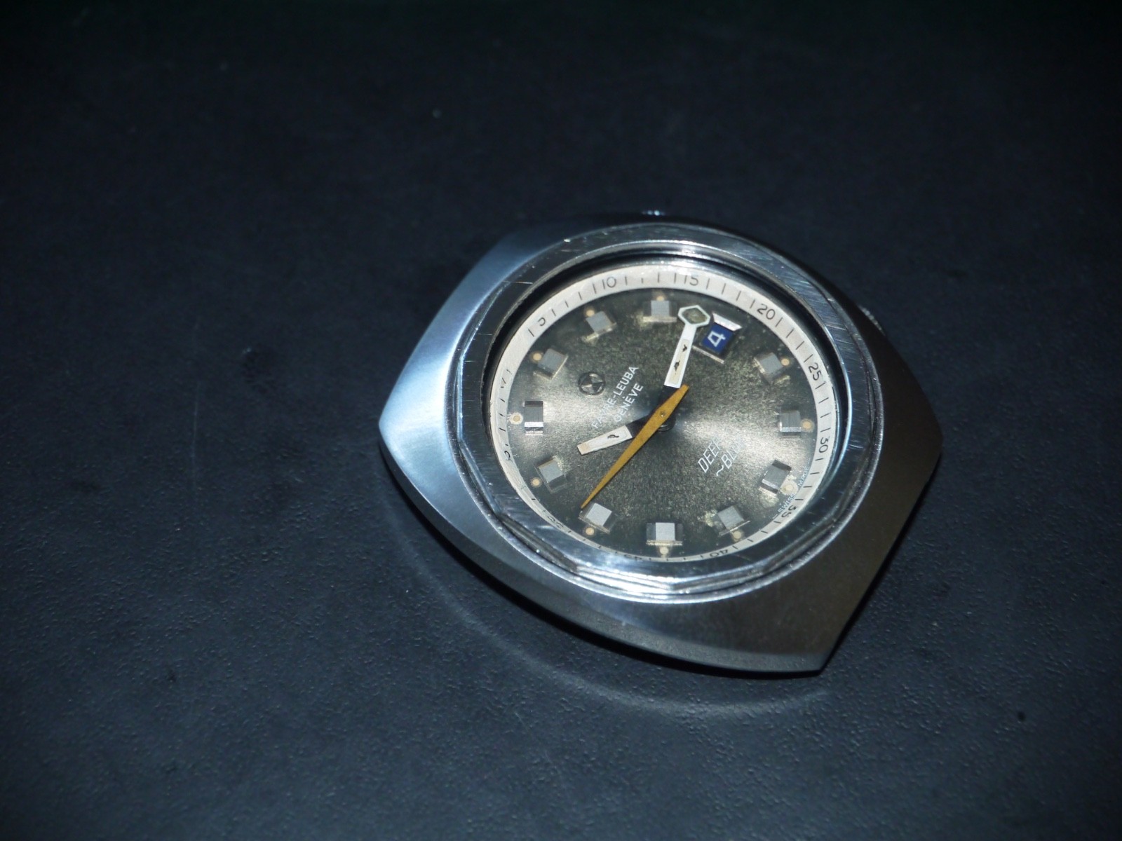 FAVRE LEUBA, DEEP BLUE, 1960’s, 40mm. Stainless, Tropical, Serviced