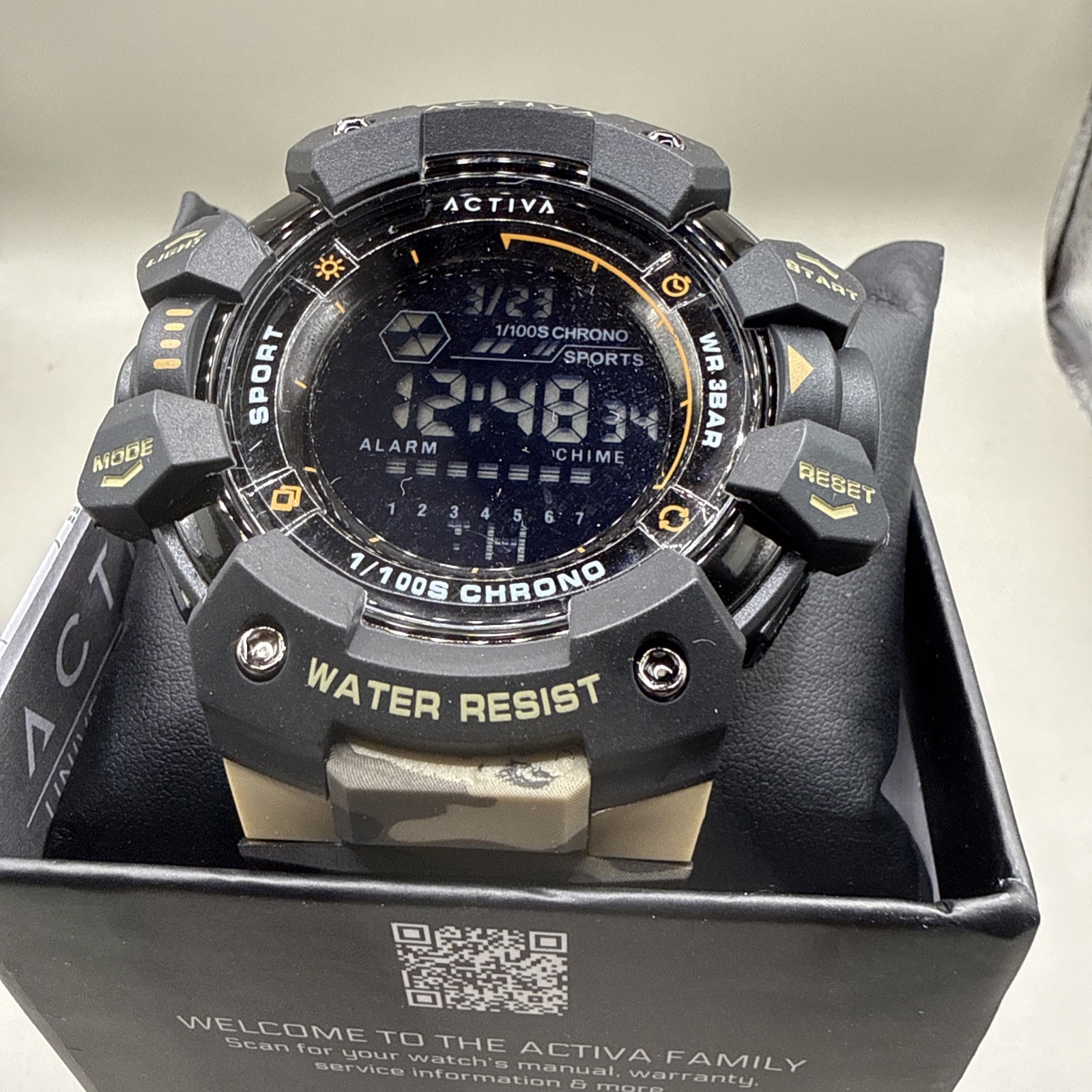 Activa Armour X Invicta Men’s 50mm Camouflage Khaki Digital Watch ACW8050MC-001