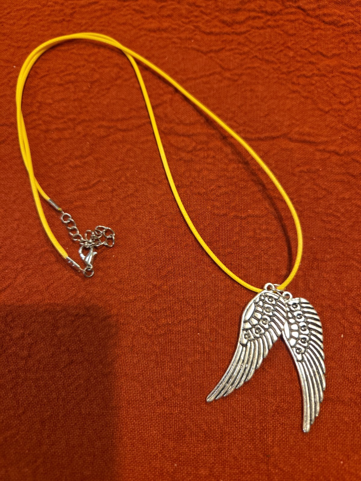 Angel Wings Necklace 22in Yellow