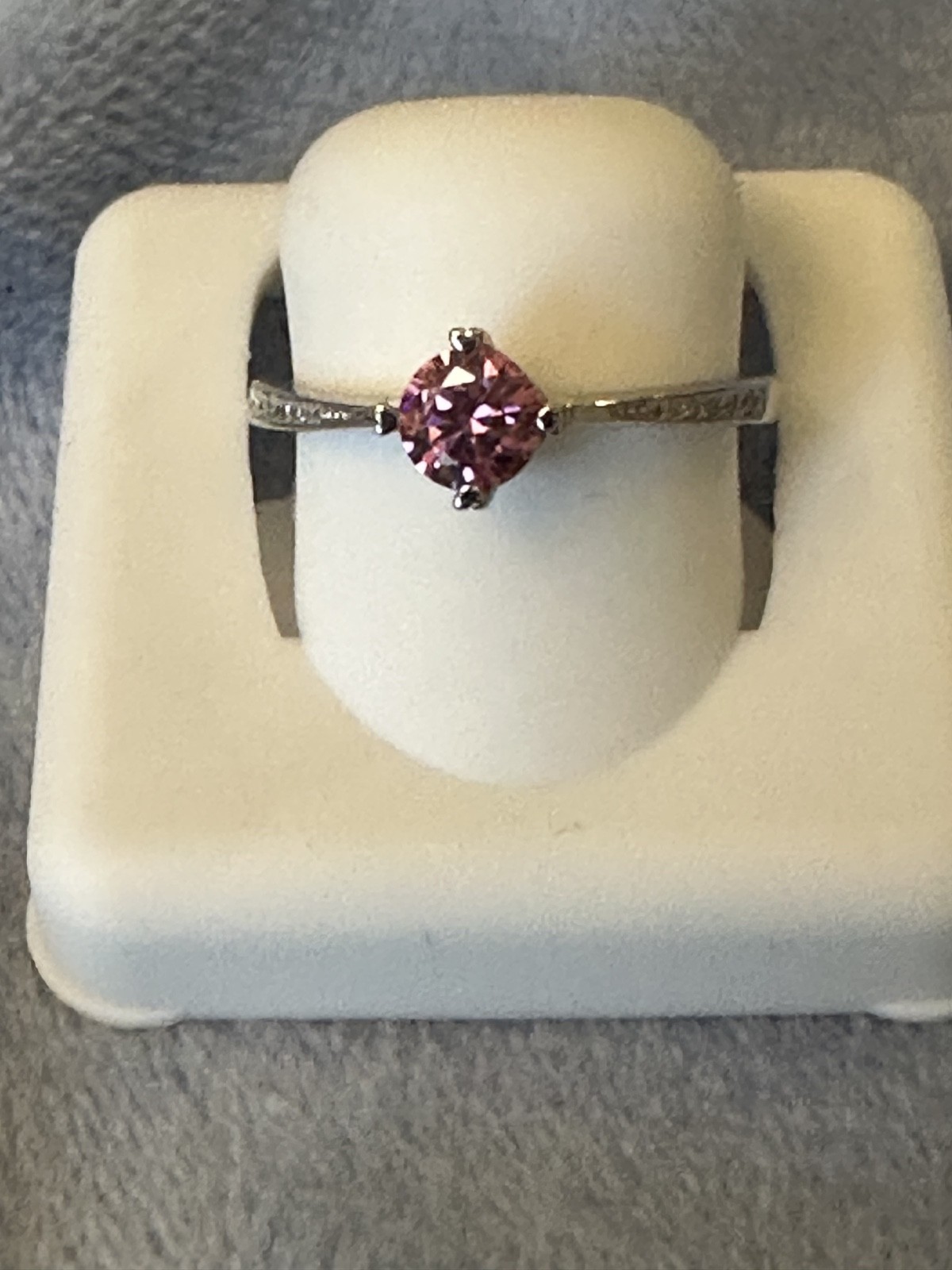 925 sterling silver pink ring
