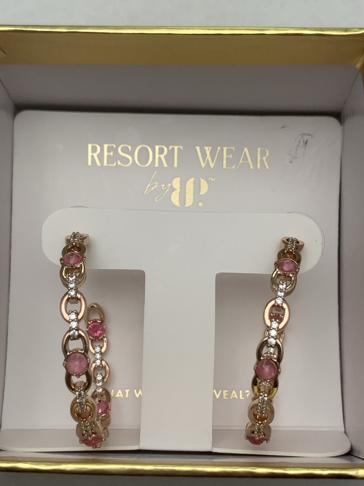 Bomb Party Earrings ER92275 Simply Idyllic Resort Wear Pink Topaz Quartz RG
