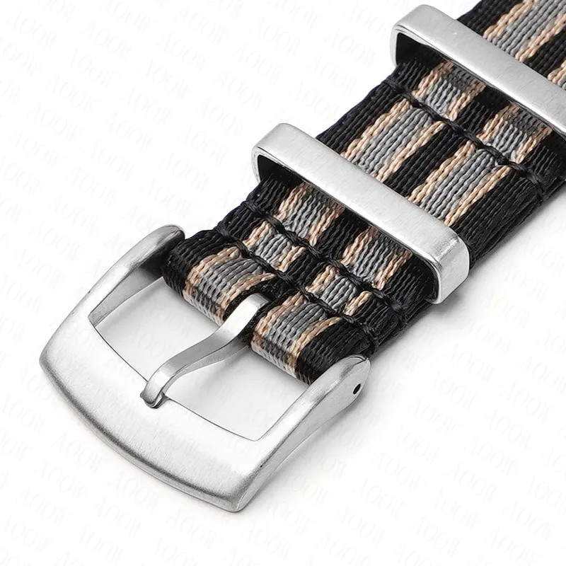 Canvas Nylon Watch Strap for Omega Swatch Seamaster Speedmaster Seiko 18-24mm