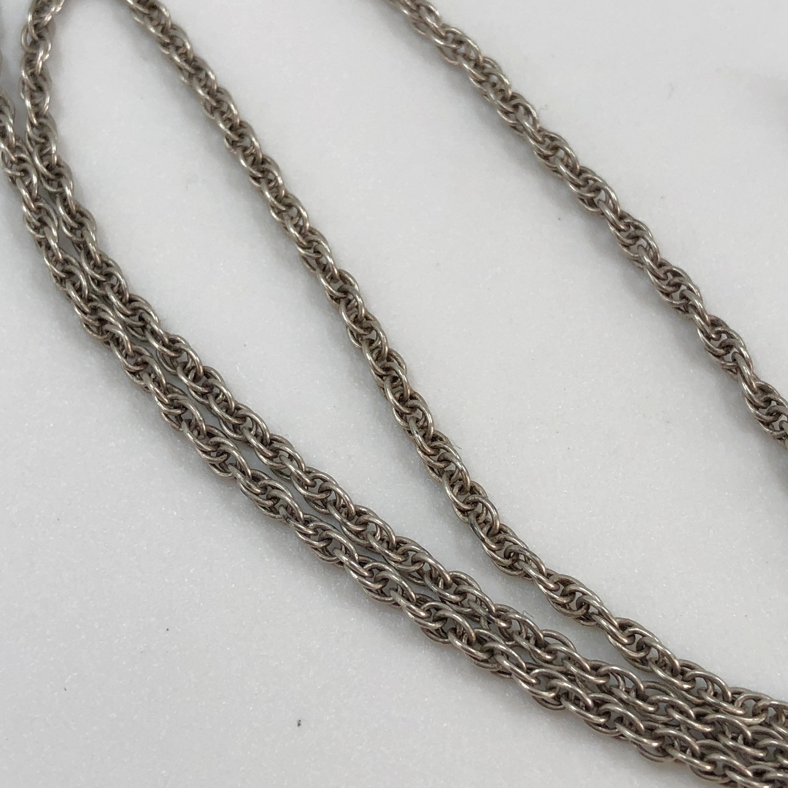 Silver UnoAErre Rope Chain Necklace – Italian Hallmarks – 51cm 20″ 4.3g