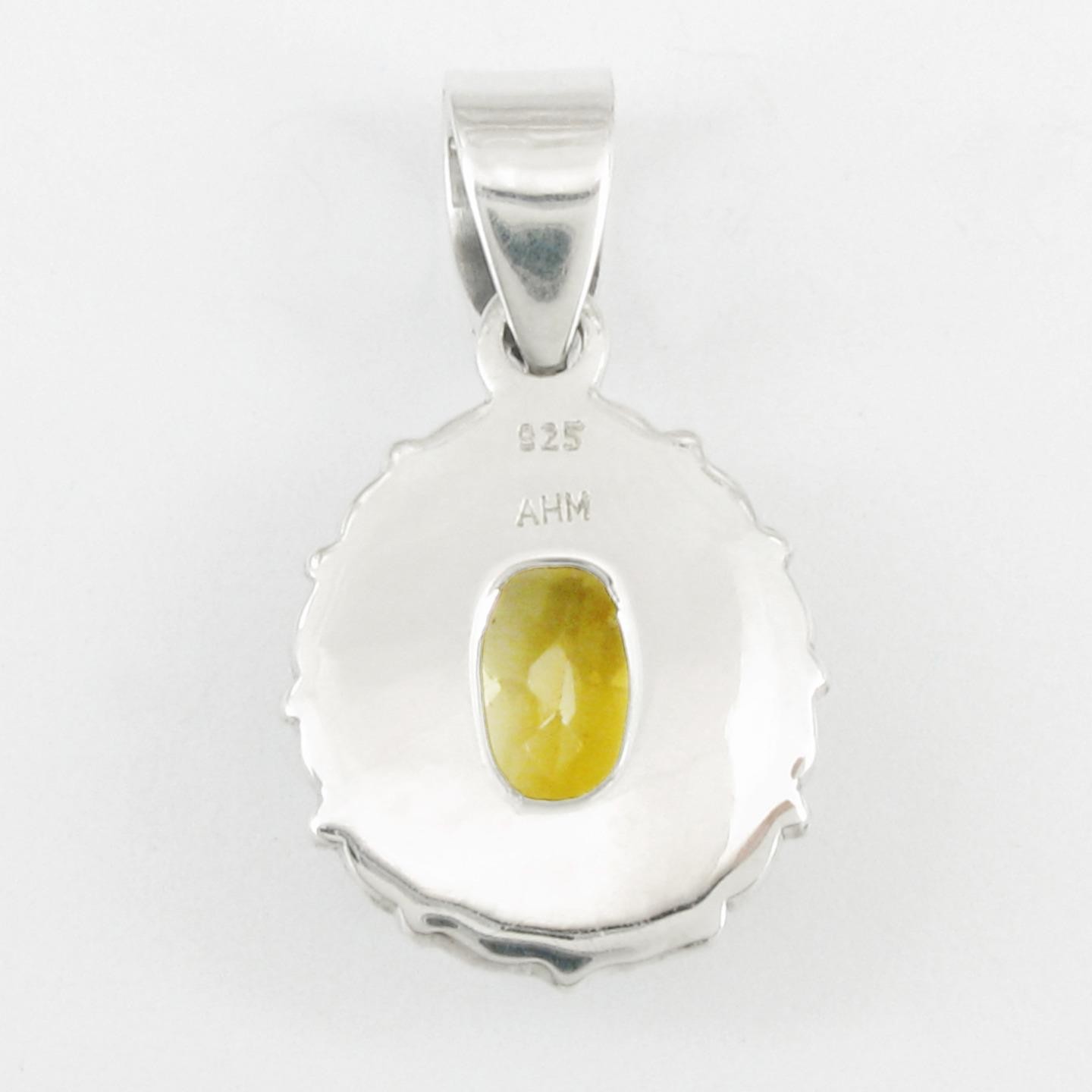 Citrine Oval Pendant in Sterling Silver – apx. 3.75 carat – SPECIAL OFFER!