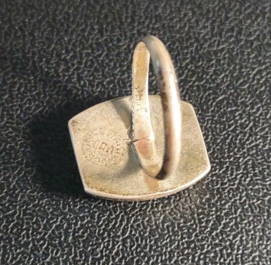 3.2 Grams Size 7.0 Sterling Silver Southwest Abalone Ring Old Pawn