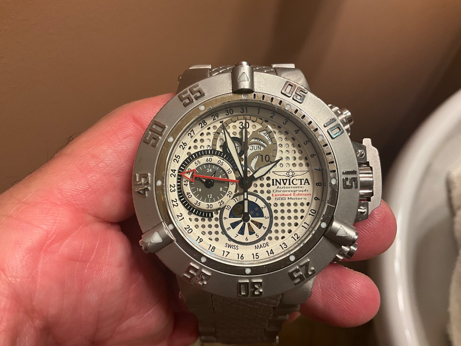 INVICTA SWISS MADE SUBAQUA NOMA III MODEL 5835 LE#165/500 VALJOUX 7751 AUTOMATIC