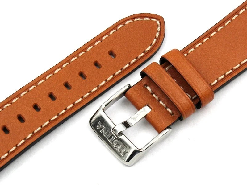 Feast Genuine Brown Leather 21/20mm Steel Pin Buckle Excellent Quality