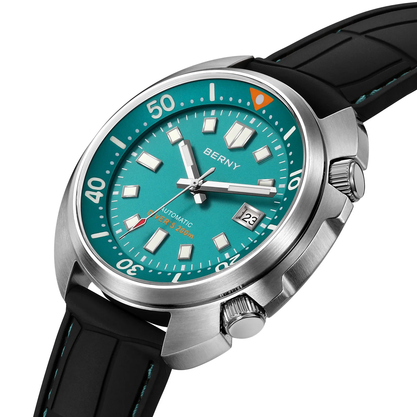 BERNY AM1970M Diver Watch Men Automatic Miyota 8215 20ATM Sapphire Luminous
