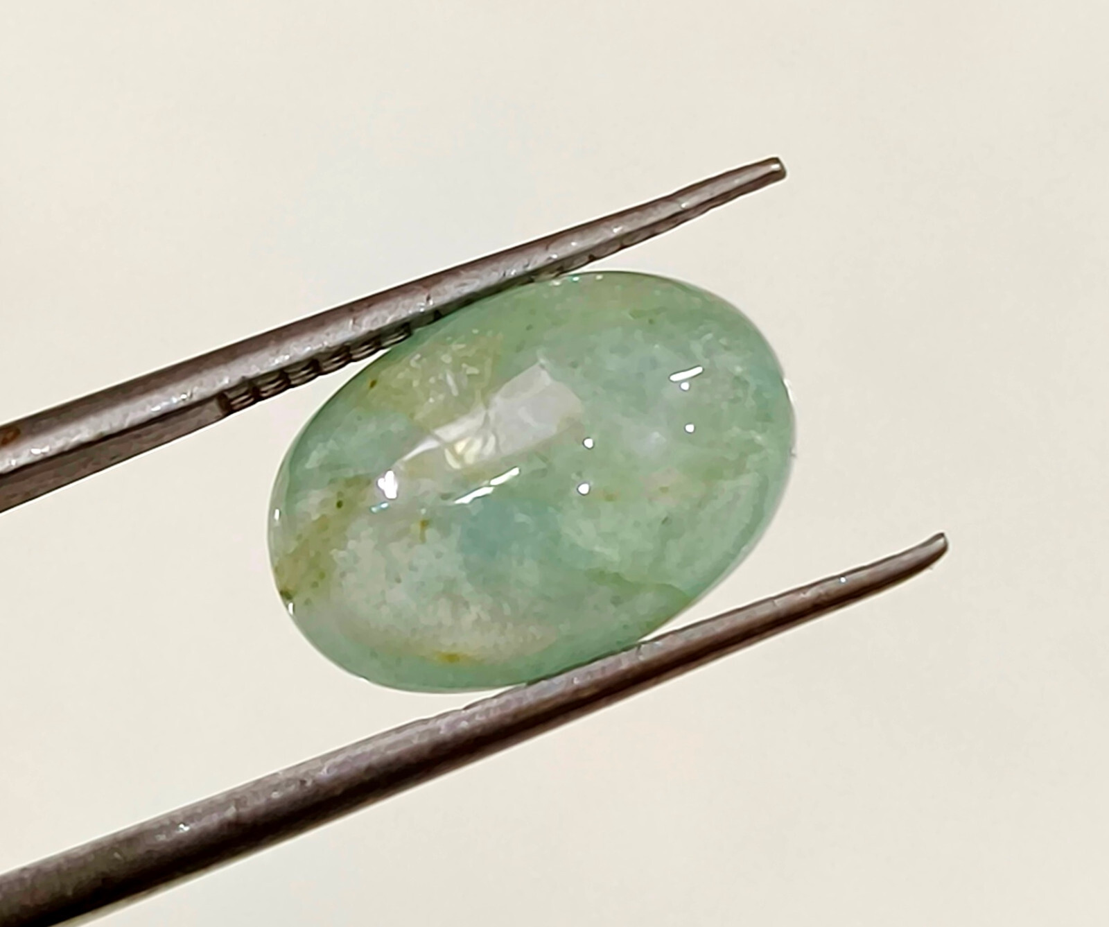 Natural Russian Top Rich Green Emerald Oval Cabochon Loose Gemstone H88