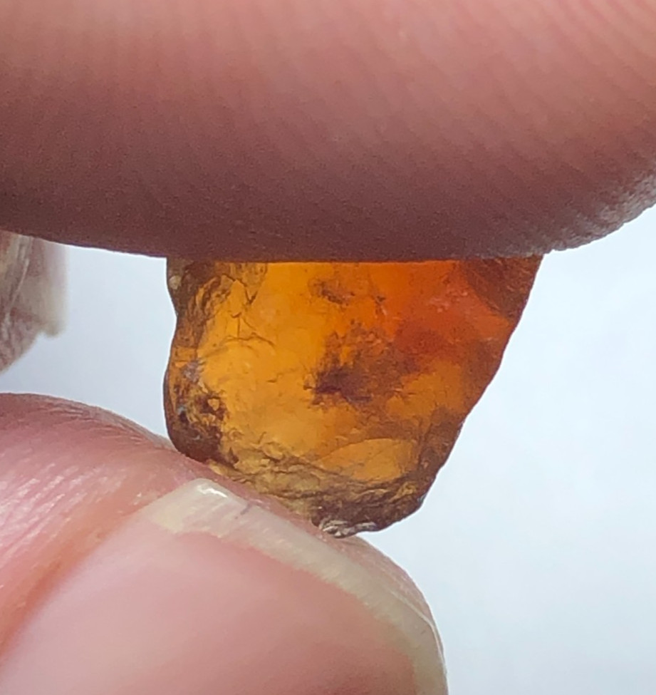 59 carat Natural facet rough quality hessonite garnet from Africa loose gemstone