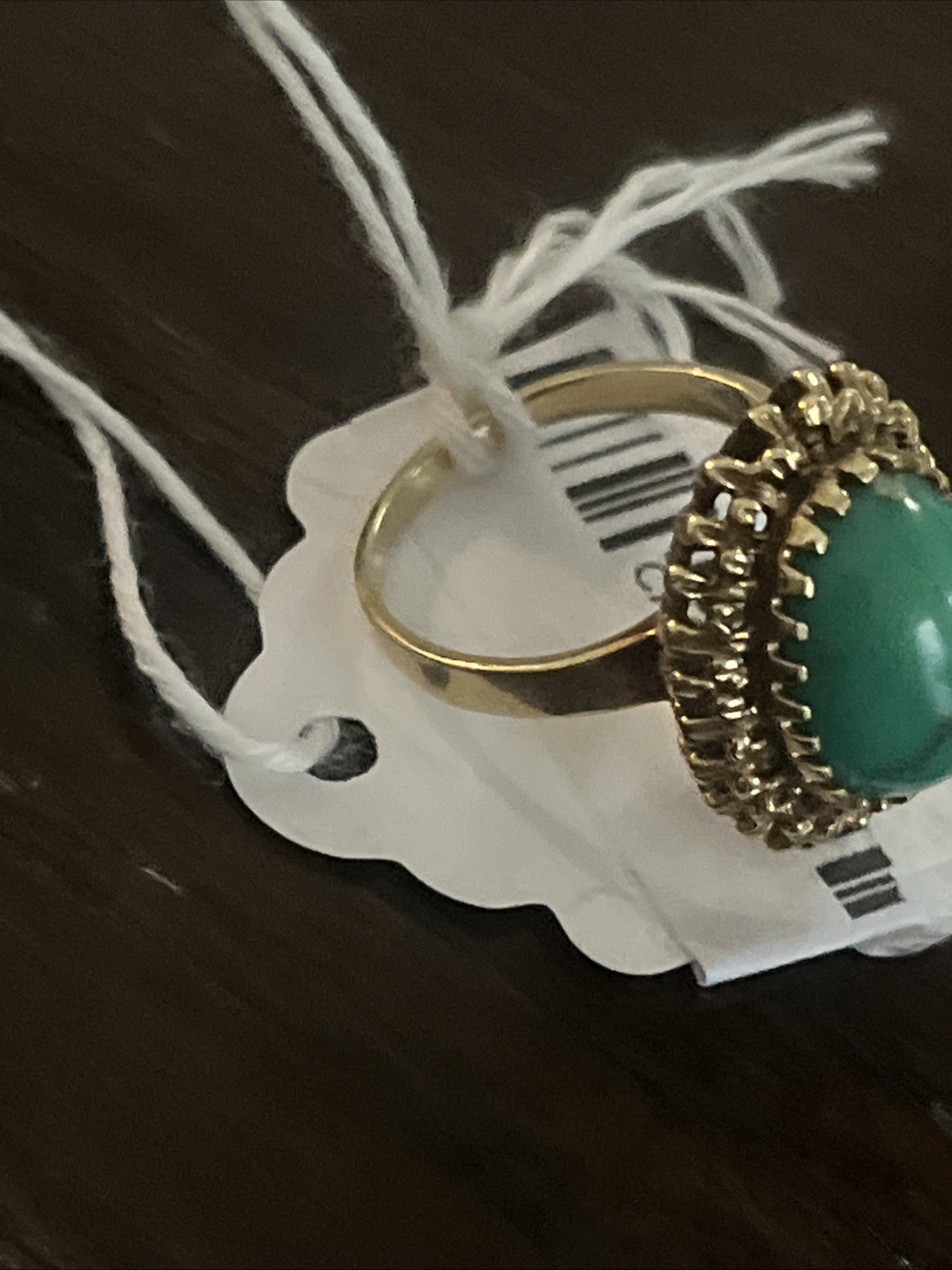 14K Cabochon Ring Yellow Gold Stamped 585 HH