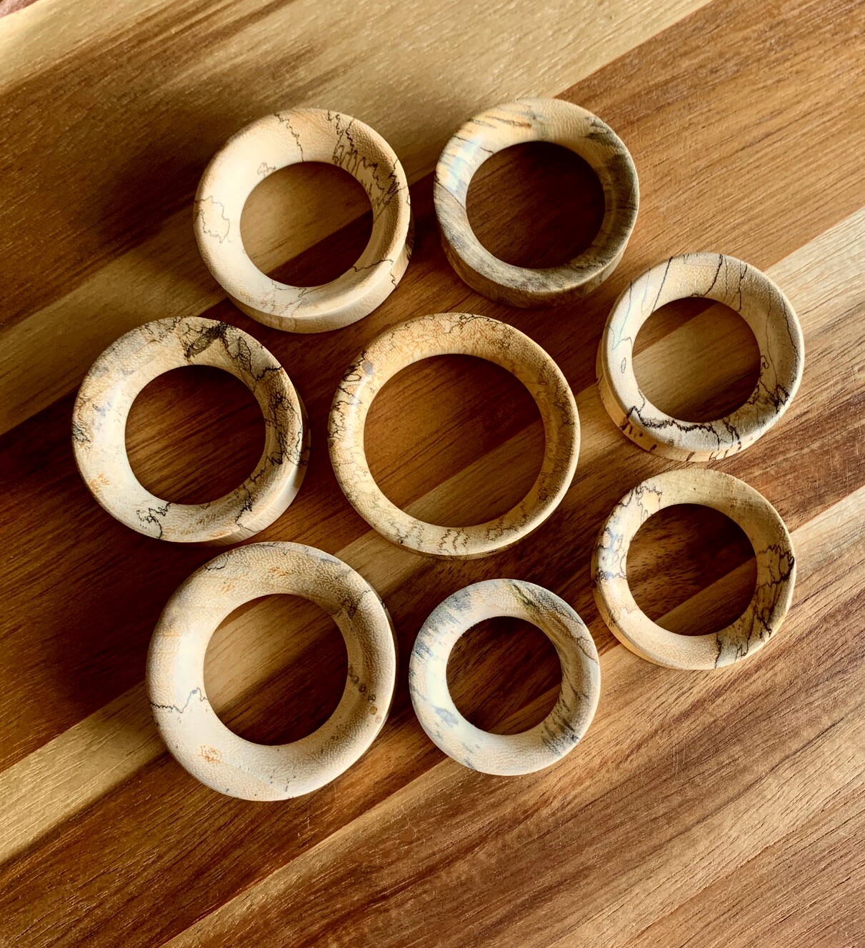 PAIR Tamarind Wood Tunnels Plugs Organic Gauges Earlets Body Jewelry