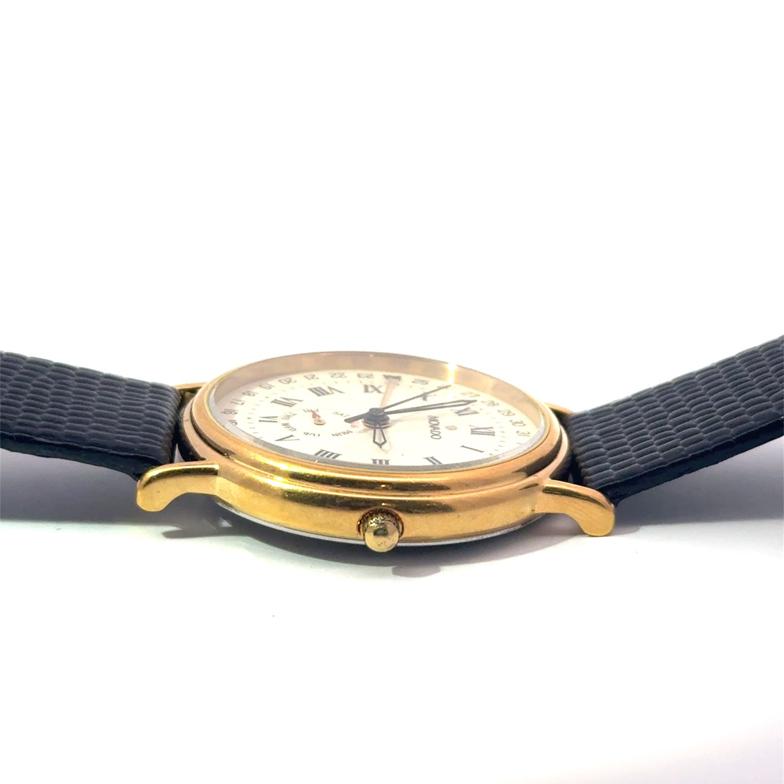 Vintage Movado ESQ Quartz 87-06-885 K Stainless Steel Cream Dial Wristwatch 33mm